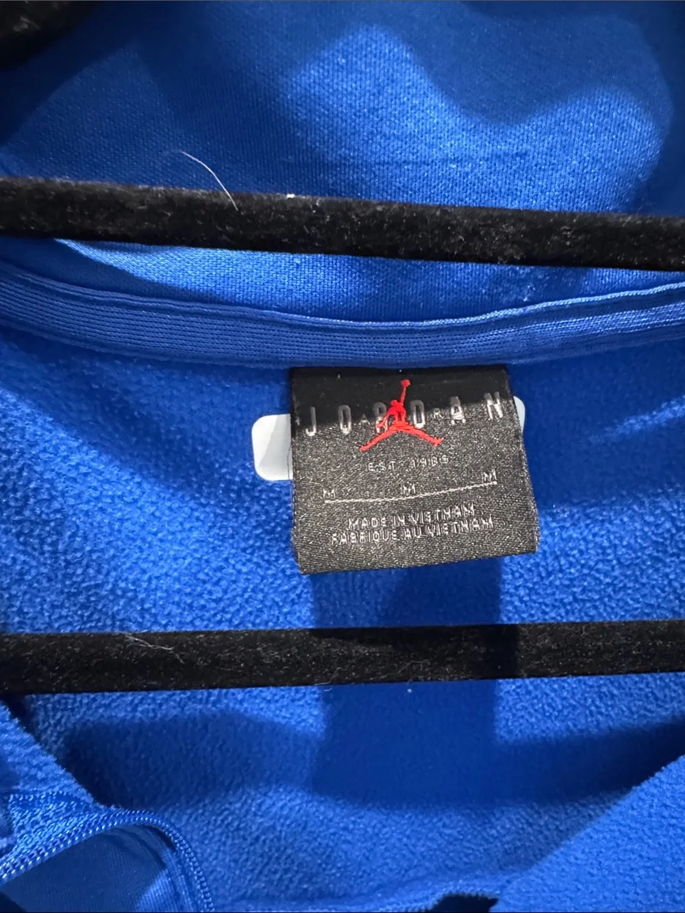 Jordan Royal Blue Zip-Up Pullover with Orange Jumpman